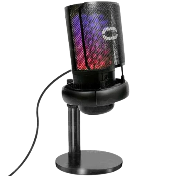 Microfone Gamer Rgb Usb Para Pc Mt1060r PRETO