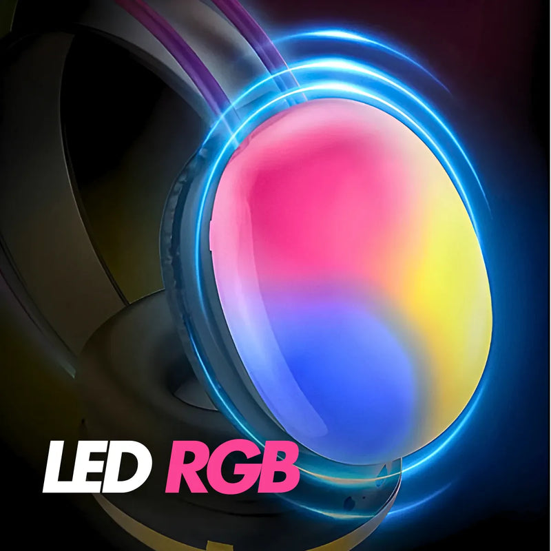 Fone de Ouvido Bluetooth V5.3 com LED
