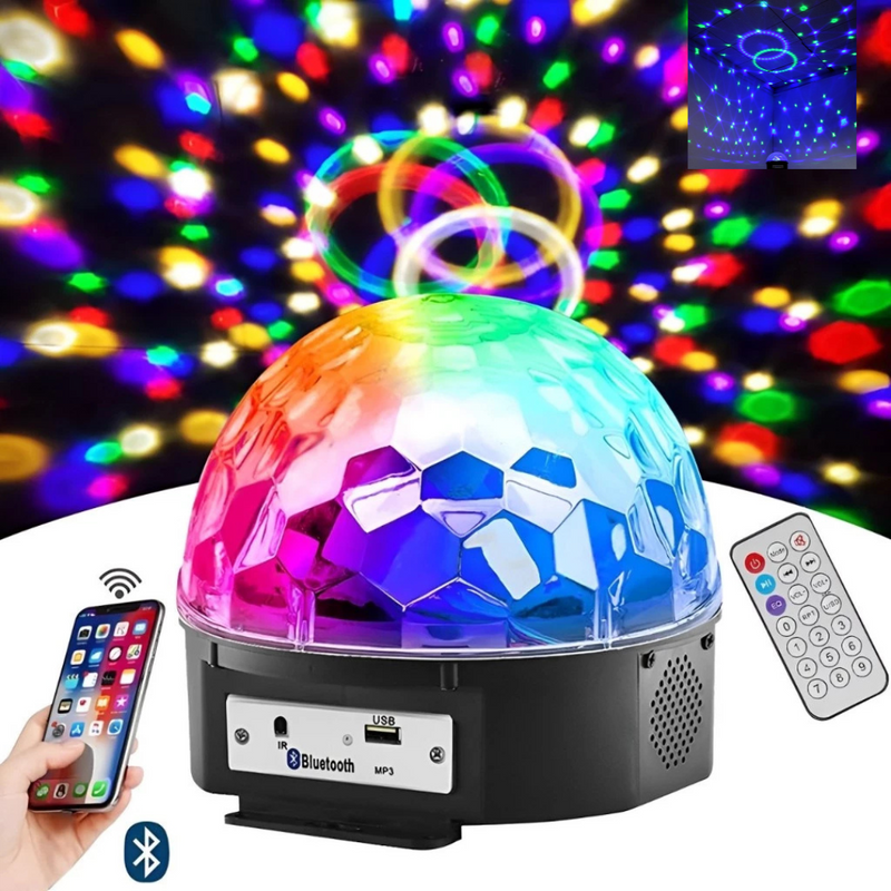 Globo Bola Maluca de Luz LED com Som Bluetooth