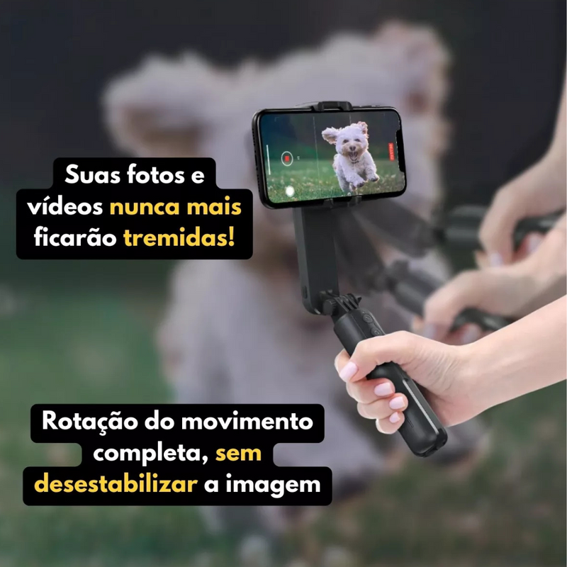 Gimbal Estabilizador 2 Eixos com Tripé e LED