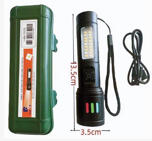 Lanterna Bateria Embutida Iluminação Super Forte LAN-7076