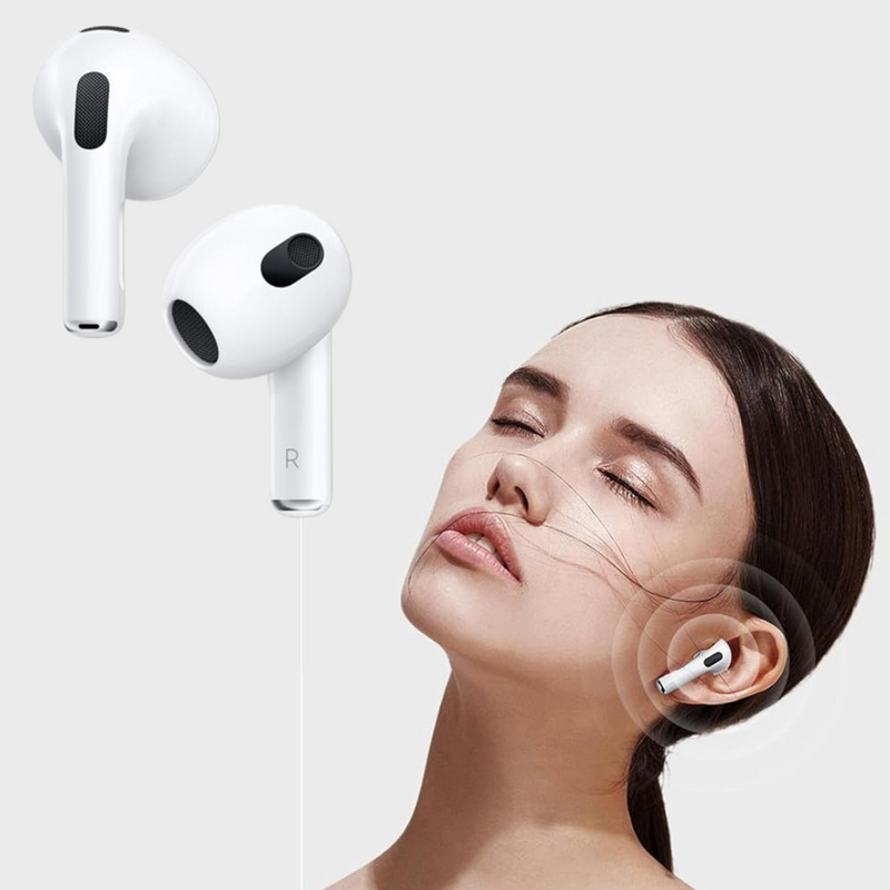 Fone de Ouvido Bluetooth Pro 3 Estojo de Recarga Lightning Branco