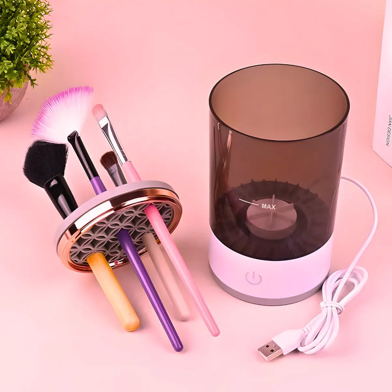 Limpador de Pincéis de Maquiagem Automático USB