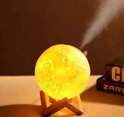 Umidificador de Ar Ultrassônico com Luminária Lua 3D