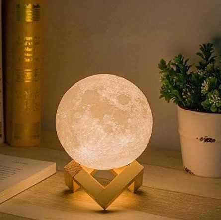 Umidificador de Ar Ultrassônico com Luminária Lua 3D