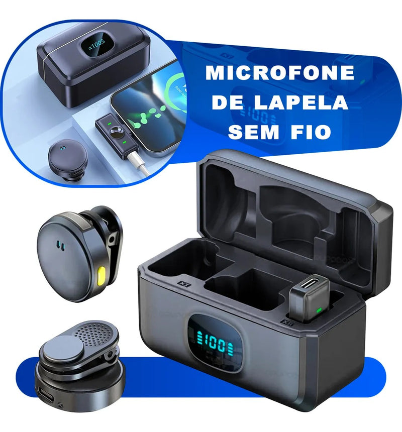 Microfone Lapela Magnetico MIC-2912