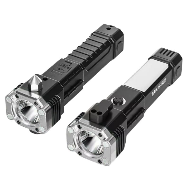 Lanterna LED Martelo Multifuncional de Emergência BBL-2023- Preto