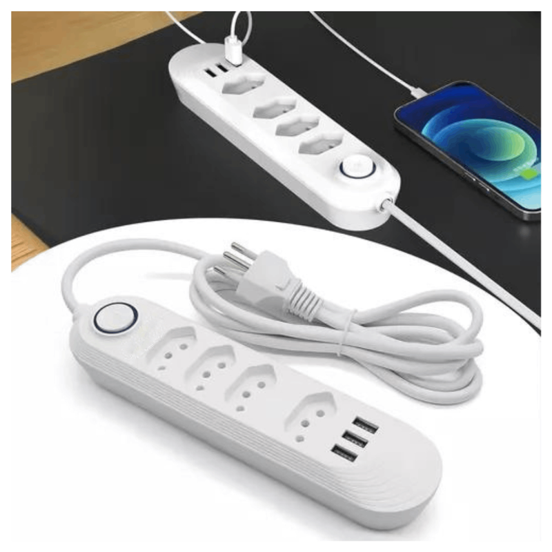 Filtro de Linha 4 Tomadas + 3 USB-A BM-8694A 2m
