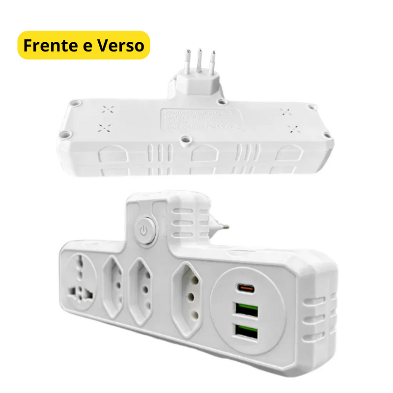 Adaptador Tomada Benjamin T USB-A e USB-C BM-8704A