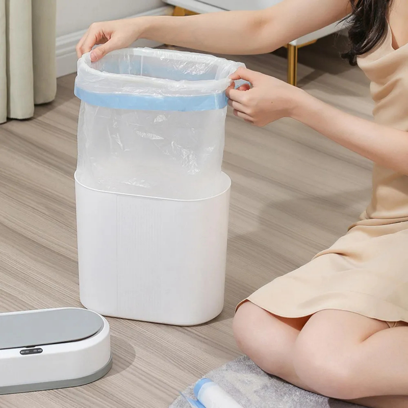 Lixeira Inteligente 12L com Sensor Automático – Branca