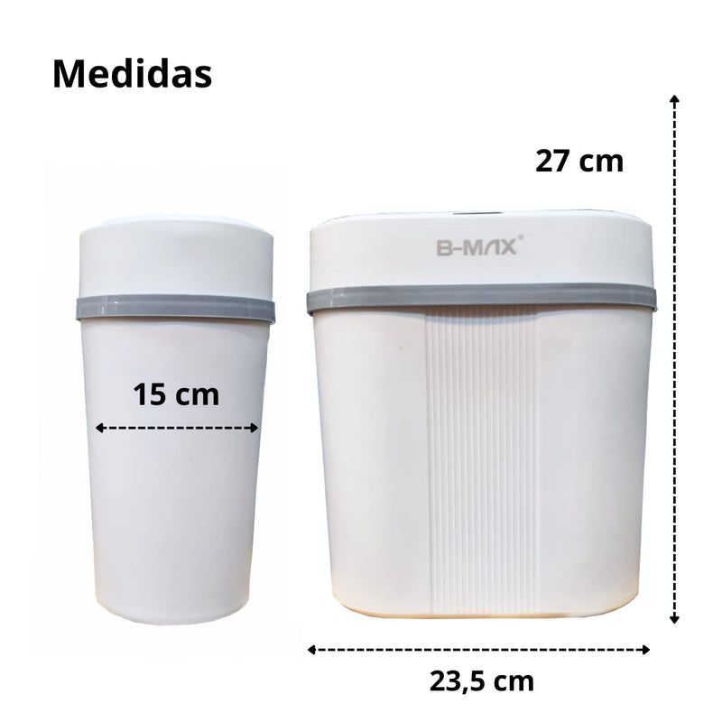 Lixeira Inteligente 12L com Sensor Automático – Branca