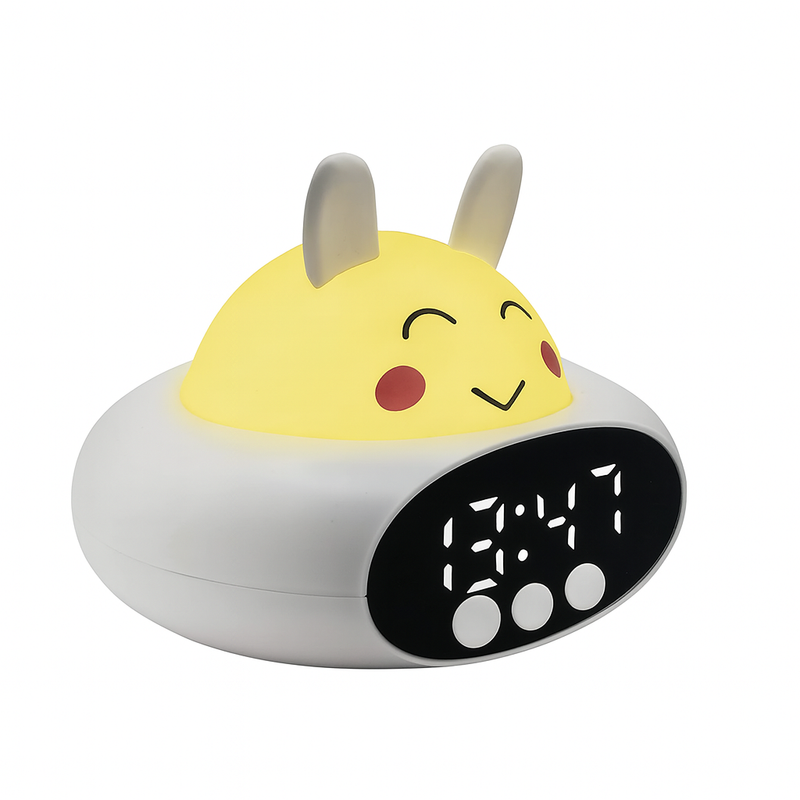 Despertador Coelho com Luz Noturna Infantil