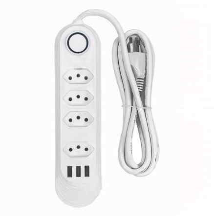 Filtro de Linha 4 Tomadas + 3 USB-A BM-8694A 2m