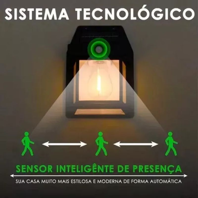 Luminária Refletor Solar LED à Prova da Água e Poeira IP65